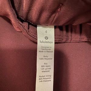 Brand new without tags. Light weight lululemon maroon joggers, never worn